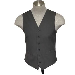 JF J. Ferrar Slim Fit Gray Classic Vest Men's Medium